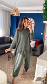 Kadın Iki Iplik Viskon Pamuk Kumaş Arma Detaylı Ikili Takım thumbnail 5