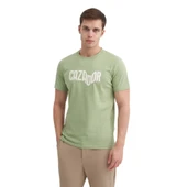 Erkek Marka Yazılı T-shirt - 1