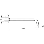 Artema Vitra Origin Duş Başlığı Dirseği Uzun Duvardan A45652 - 2