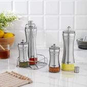 Schafer Retro Yağlık+Sirkelik Seti 5 Parça-Inox-INX01 - 1