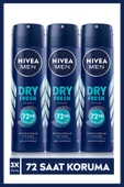 Men Erkek Sprey Deodorant Dry Fresh 150 ml X3 Adet,72 Saat Anti-perspirant Koruma - 1