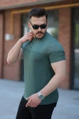 Erkek Hakim Yakalı Kısa Kollu Pamuklu T-shirt - 2