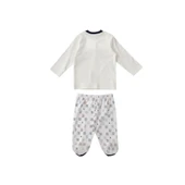 Krem Çıtçıtlı Uspa Desen Bebek 3'lü Takım thumbnail 5