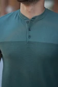 Erkek Hakim Yakalı Kısa Kollu Pamuklu T-shirt - 3