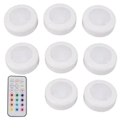 Powermaster PM-27186 Led Mobilya Merdiven Pilli Aydınlatma Lamba 3M Yapışkanlı Kumandalı Rgb Renkli 4000K 8'li Paket - 2