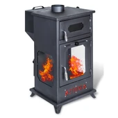 Etinova Eti-B7 Büyük Üç Tarafı Camlı Fırınlı Şömine Tipi Pelet Soba - 1