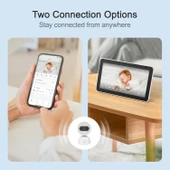 Simsky Video Bebek Monitörü 2×4MP Kamera, 6X Yakınlaştırma - 2 Kamera - 4