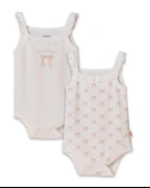 Bebek 2li Askılı Zıbın Body %100 Organik Pamuk - Bebek ve Yenidoğan Serisi-CSY8136 - 2