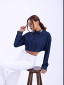 6603 KOT BLUZ-MAVİ - 2