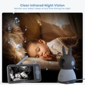 ieGeek Video Bebek Monitörü Kamerası 2K HD - 5 Inc - 1 Kamera - 6