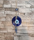 Duvar Süsü Cam Nazar Boncuğu Kötü Göz Kovucu Ağaç Balkon Teras Cafe Dekorasyonu Nazarlık  Ev Süsü thumbnail 1