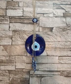 Duvar Süsü Cam Nazar Boncuğu Kötü Göz Kovucu Ağaç Balkon Teras Cafe Dekorasyonu Nazarlık  Ev Süsü thumbnail 4