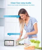 ieGeek Bebek Monitörü, 5.5 Inc Ekran - 2.5K Ultra HD - 1 Kamera - 6