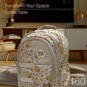 Öğrenci Sırt Okul Çantası Basit Kore Tarzı çocuk Seyahat Çantası kahve - 1