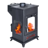 Etinova Eti-B6 Büyük Üç Tarafı Camlı Fırınsız Odun ve pelet yakan Şömine Tipi Soba - 1
