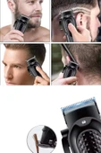 Dijital Profesyonel Kablosuz Saç Sakal Tıraş Makinası Sessiz Paslanmaz Çelik thumbnail 5