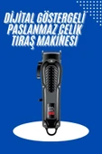 Profesyonel Saç Kesme Aleti Dijital Saç Sakal Tıraş Makinesi Uzun Ömürlü thumbnail 1