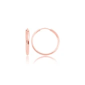 ​Gümüş Rose Kaplama Halka Küpe - 1