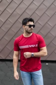 Erkek Kısa Kollu Nasa Baskı Basic Erkek T-shirt thumbnail 1