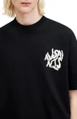 Erkek Baskılı Oversize T-shirt - Siyah - 4