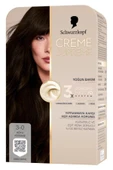 Schwarzkopf Creme Supreme Saç Boyası Full Kit 3-0 Koyu Kestane thumbnail 2