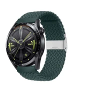 Sneezy Huawei Watch GT5 46mm İle Uyumlu 22mm Metal Klips Solo Fiberlink Örgü Kordon  Petrol thumbnail 1