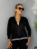 Kadın Iki Iplik Penye Kumaş Fermuar Detaylı Ribanalı Ikili Takım thumbnail 3