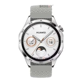 Sneezy Huawei Watch GT5 46mm İle Uyumlu 22mm Metal Klips Solo Fiberlink Örgü Kordon  Gri thumbnail 4