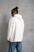 Erkek DANKES Baskılı Kapüşonlu Sweat - Beyaz - 2