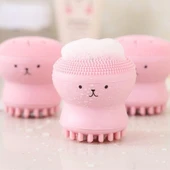 Mini Peeling Etkili El Yüz Cilt Temizleme Fırçası Silikon Siyah Nokta Aparatı thumbnail 4