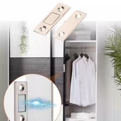 Zhltools 2 Çift Çok Amaçlı Kapı Kapak Dolap Çekmece Mobilya Durdurucu Kapatıcı Mıknatıslar thumbnail 5