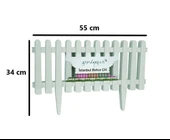 Omnipazar SO-IBC1 Eko İstanbul Bahçe Çiti 4'lü Set 55x34 cm Kirli Beyaz - 2