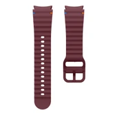 Samsung Galaxy Watch 6 40-43-44-47mm İle Uyumlu Metal Tokalı Dalgalı Spor Silikon Kordon  Mürdüm - 5