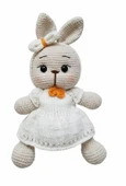 Bayan Tavşan Amigurumi Organik Oyuncak - 1