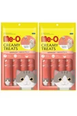 Me-O Creamy Somonlu Tamamlayıcı Kedi Ödül Maması 4x15 gr 2 Adet - 1