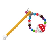 Renkli Boncuklu Ve Tünekli Muhabbet Kuş Salıncağı 9.5-16 cm thumbnail 2