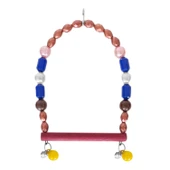 Markapet Ahşap Tünekli Papağan Ve Muhabbet Kuşu Salıncağı 10-16 cm Mavi thumbnail 1