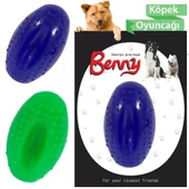 Benny Köpek Oyuncağı Sert Elips Top 8 x 4.5 cm Çeşitli Renklerde - 1
