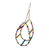 Markapet Renkli Boncuklu Ve Merdivenli Damla Kuş Salıncağı 9-24 cm thumbnail 6