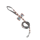 Köpek Göğüs Tasma Seti Ekose Desenli Papyonlu 1.5 cm*35-48 cm Kırmızı thumbnail 7