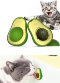 Avokado Şeklinde Catnipli Doğal Kedi Yalama Topu 6 Cm thumbnail 2