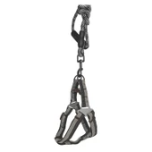 Köpek Göğüs Tasma Seti Dalga Desenli 2.5 cm*50-72 cm Siyah-Beyaz - 3