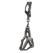 Köpek Göğüs Tasma Seti Dalga Desenli 1.5 cm*35-48 cm Siyah-Beyaz - 4