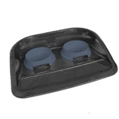 Servis Tepsili Plastik İkili Kedi Köpek Mama Ve Su Kabı 35x46 cm Siyah-Mavi - 1