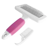 Markapet Temizleme Aparatlı Kedi Köpek Tarağı 9.5 cm-14 cm Medium Pembe thumbnail 4