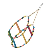 Markapet Renkli Boncuklu Ve Merdivenli Damla Kuş Salıncağı 9-24 cm thumbnail 5