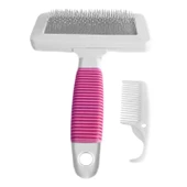 Markapet Temizleme Aparatlı Kedi Köpek Tarağı 9.5 cm-14 cm Medium Pembe thumbnail 7