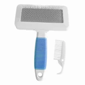 Markapet Temizleme Aparatlı Kedi Köpek Tarağı 7 cm-14 cm Small Mavi - 5