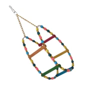 Markapet Renkli Boncuklu Ve Merdivenli Damla Kuş Salıncağı 9-24 cm thumbnail 1