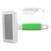 Markapet Temizleme Aparatlı Kedi Köpek Tarağı 7 cm-14 cm Small Yeşil - 5